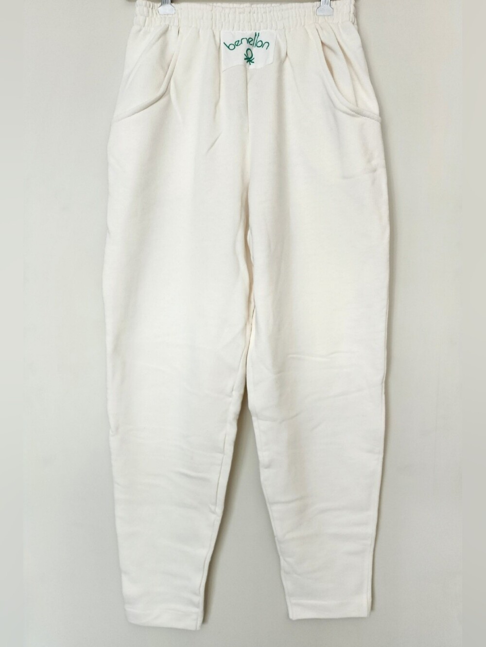 United Colors of Benetton Off White Cotton Sweatpants Italy Size XS NEW - Picture 15 of 15
